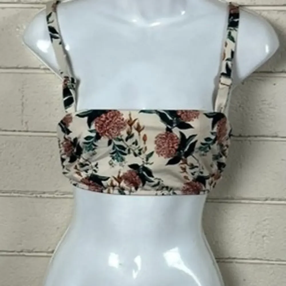 Beach Riot Floral Bikini Top size M
